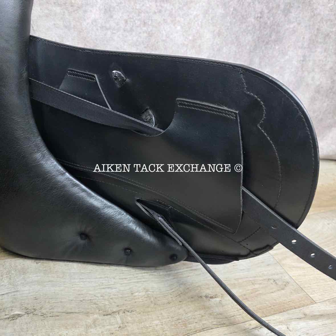 **SOLD** 2010 Prestige Venus K Monoflap Dressage Saddle, 17" Seat, 34 Tree - Medium Wide, Wool Flocked Panels