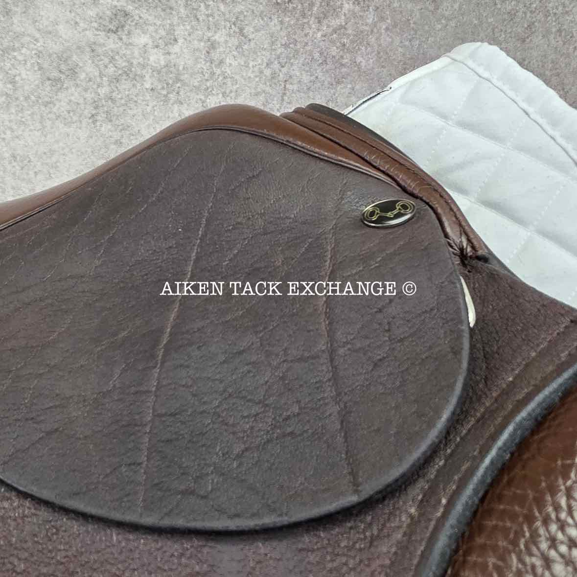 Ideal Patriot Jump Saddle, 17" Seat, Medium Wide Tree, Wool Flocked Panels