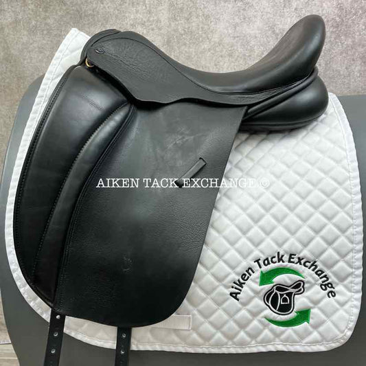 Hulsebos WB3 Dressage Saddle, 17" Seat, M/MW Tree, Wool Flocked Panels