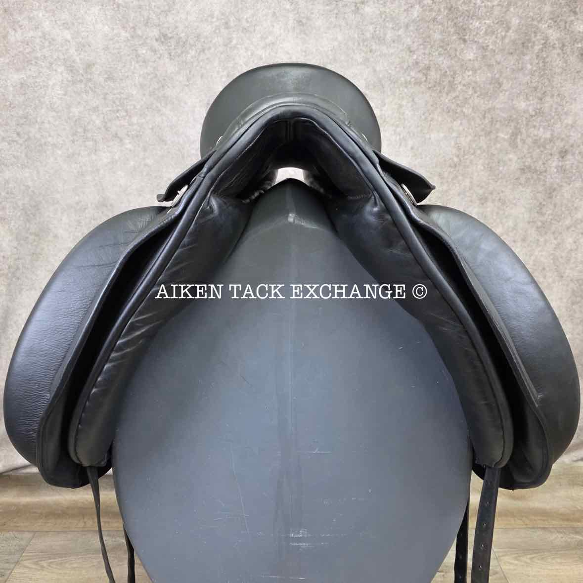 2010 Custom Saddlery Wolfgang Solo Dressage Saddle, 17.5" Seat, Adjustable Tree, Wool Flocked Panels