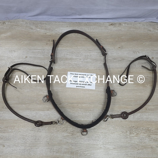 BARGAIN BUNDLE: Leather Surcingle with 2 Rubber & Leather Side Reins