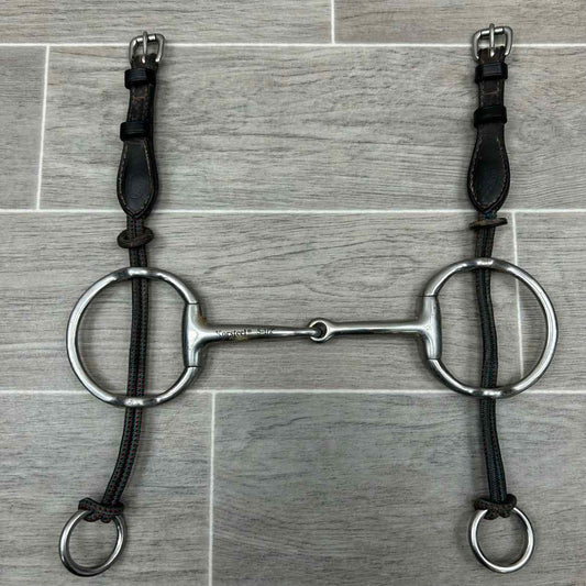 Korsteel Single Joint Eggbutt Gag Bit with Nunn Finer Rope Cheek Pieces, 5.5"