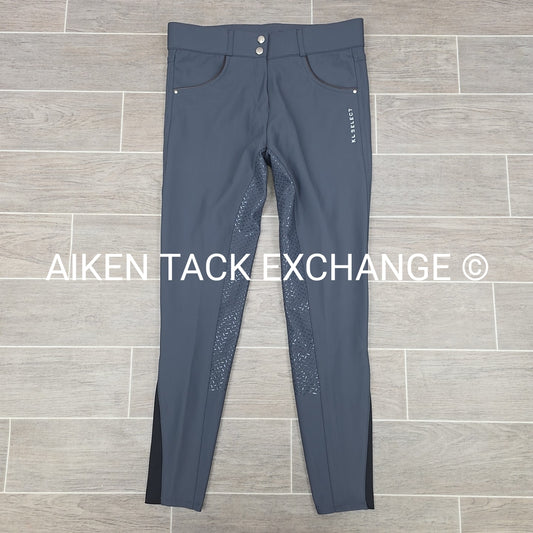 KL Select Gabrielle Full Seat Breeches, Slate/Espresso, Women's Size 28R