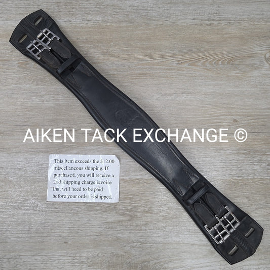 Trilogy Padded Leather Contour Girth, Black, 24"