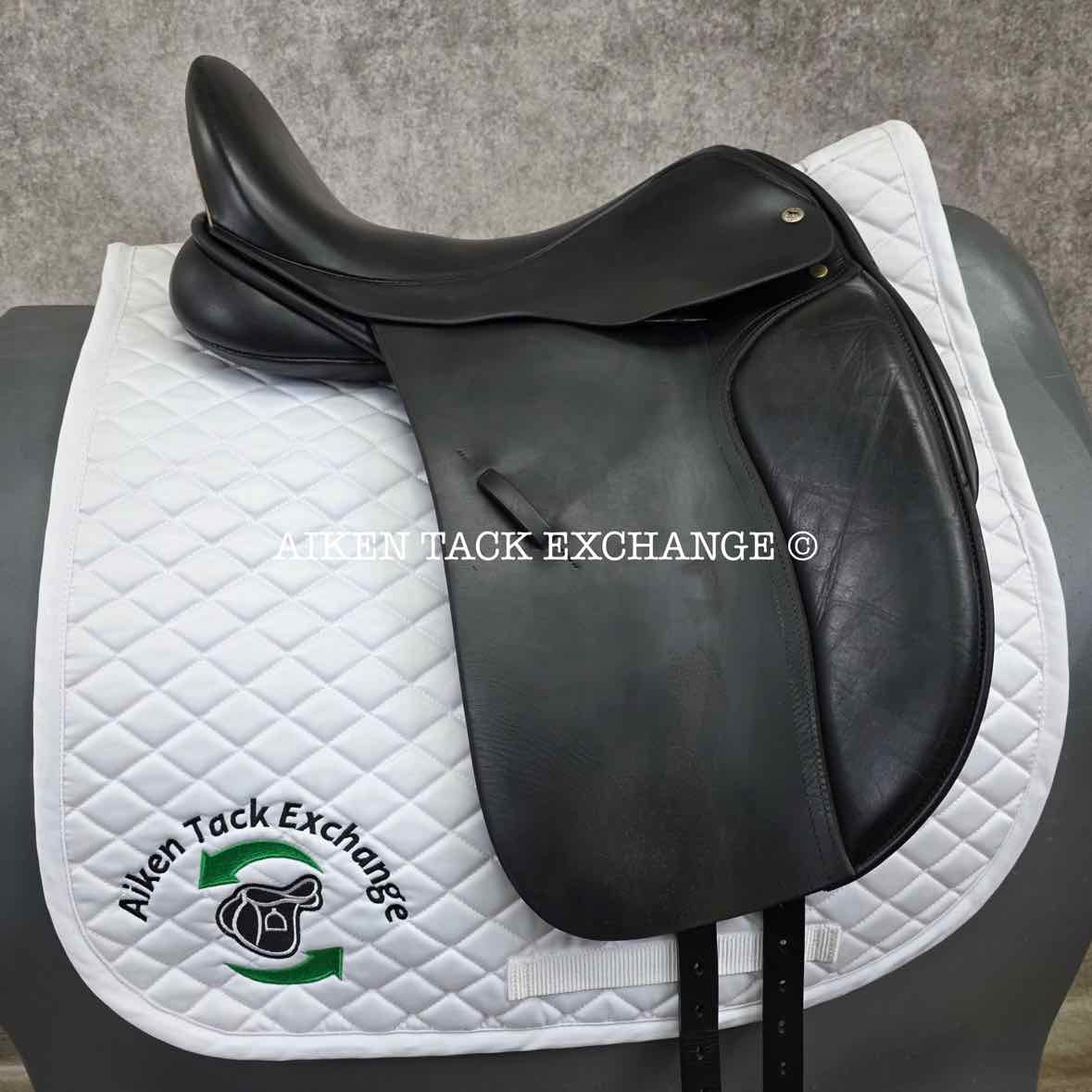 2007 Black Country Eloquence Dressage Saddle, 17.5" Seat, Medium Wide Tree, Wool Flocked Panels