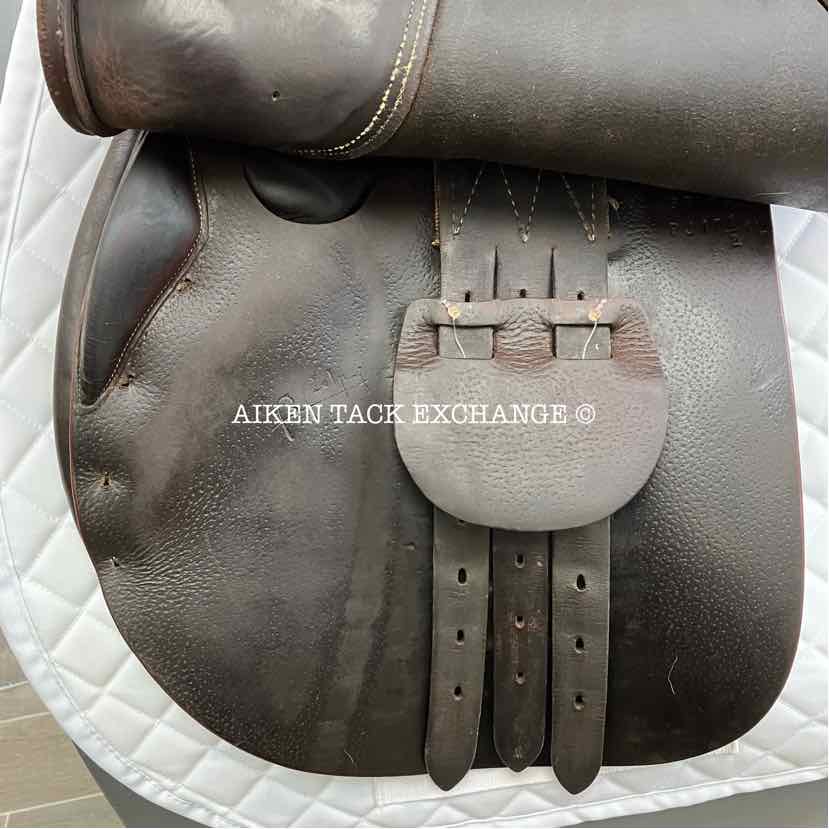 1997 PJ by Bruno DelGrange Close Contact Jump Saddle, 17.5" Seat, 4L Flap, Medium Wide Tree, Foam Panels