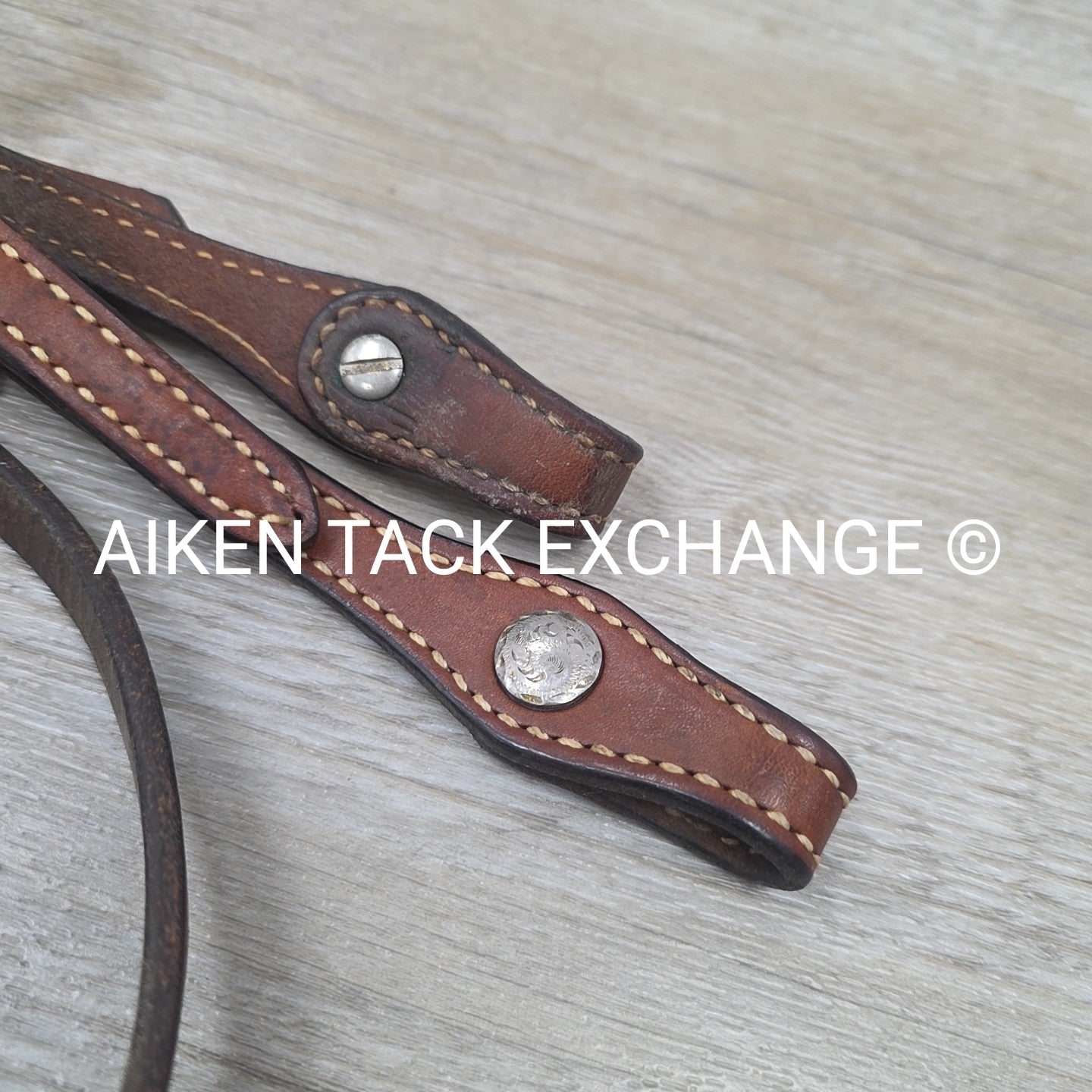 Tory Leather Silver V-Brow Western Headstall, No Reins