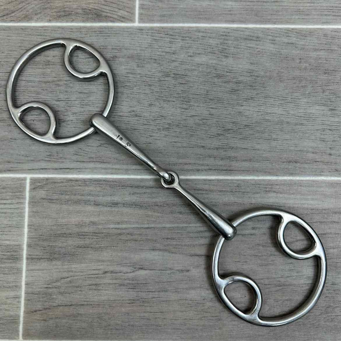 Korsteel Single Joint Beval Loop Gag Bit 5"