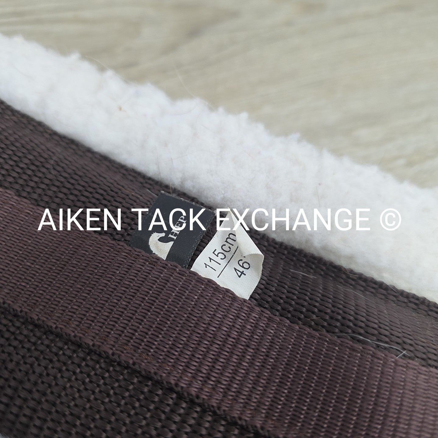 HFP Fleece Girth with Double End Elastic, Brown, 46"