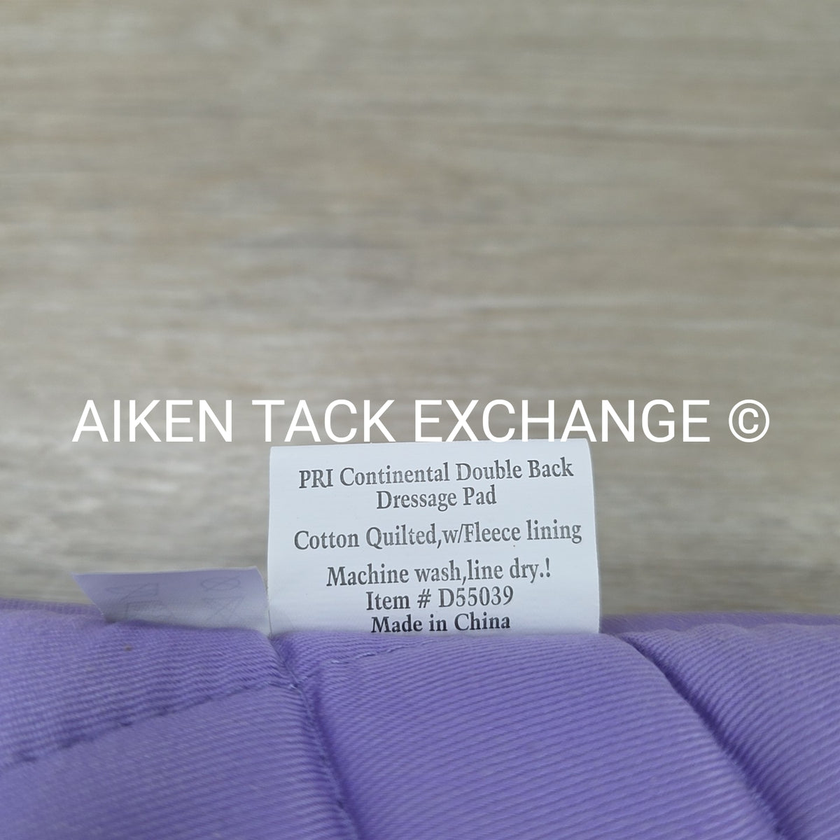 PRI Continental Double Back Cotton Quilted Dressage Pad w/ Fleece Lining