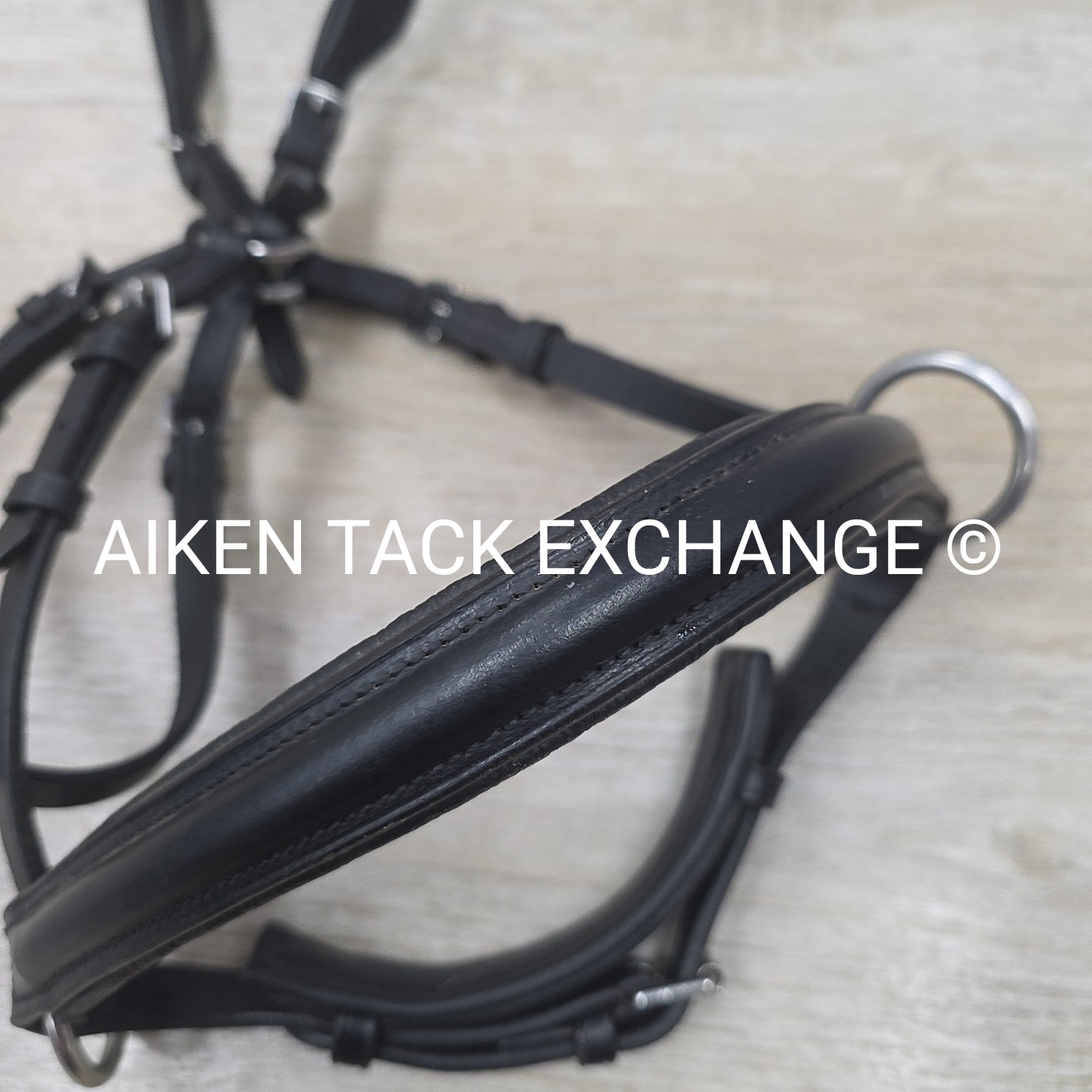 Bitless Bridle, No Browband, No Reins, Black, Size Full