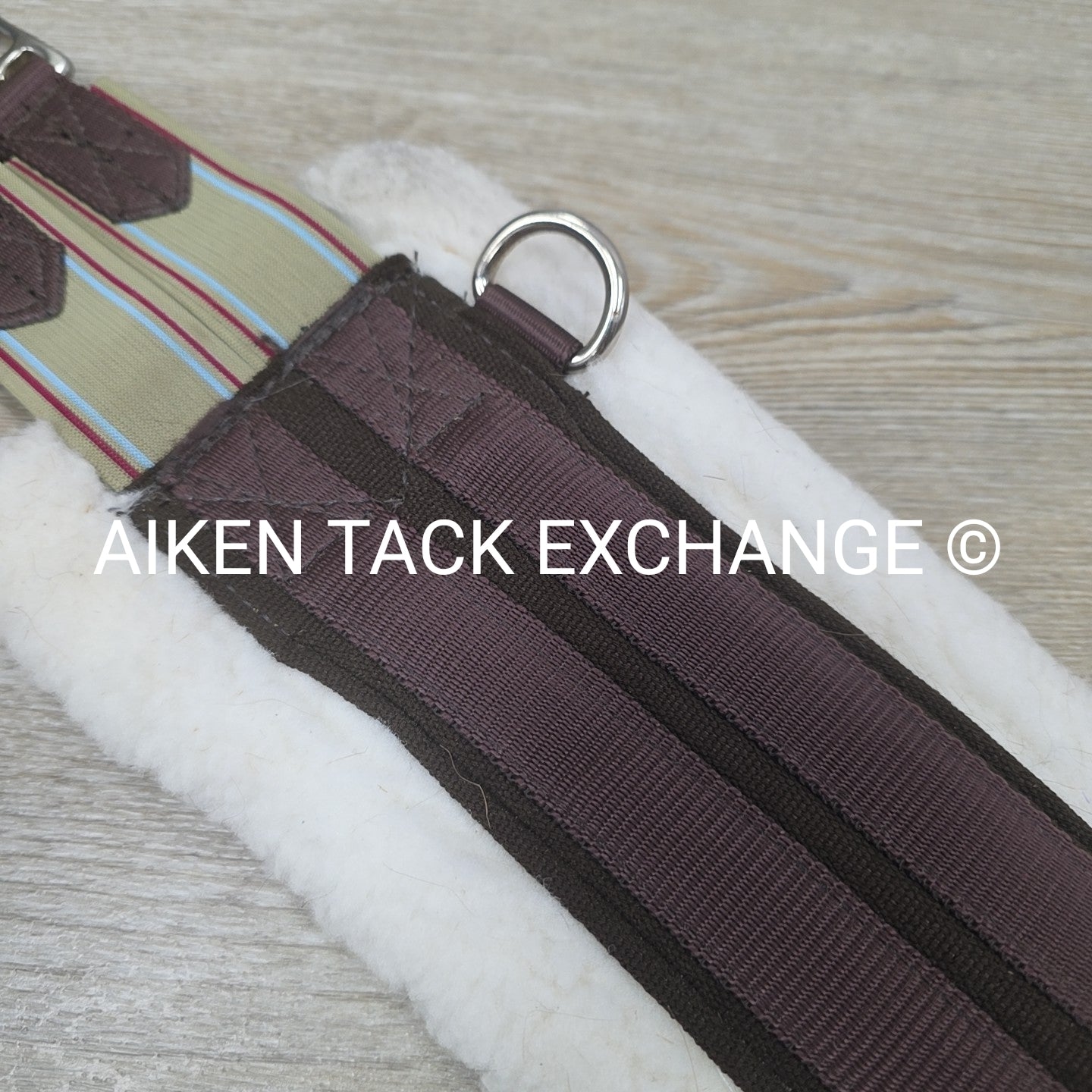 Ovation Fleece Girth with Double End Elastic, Brown, 46"