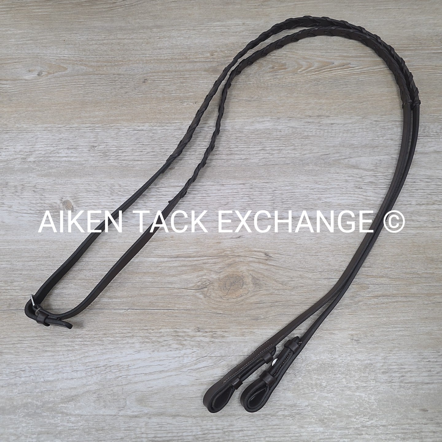 Plain Laced Reins, Brown, 55"