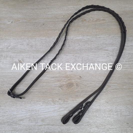 Plain Laced Reins, Brown, 55"