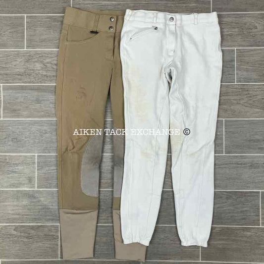 BARGAIN BUNDLE: 2 Pairs of Breeches, 1 Full Seat - 22 & 1 Knee Patch - 24
