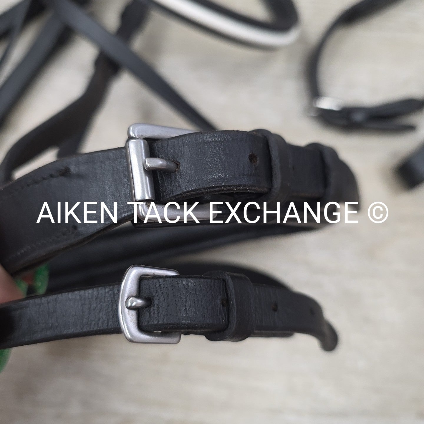 Passier Flash Bridle with Matching Cotton Web Reins, Black, Size Cob