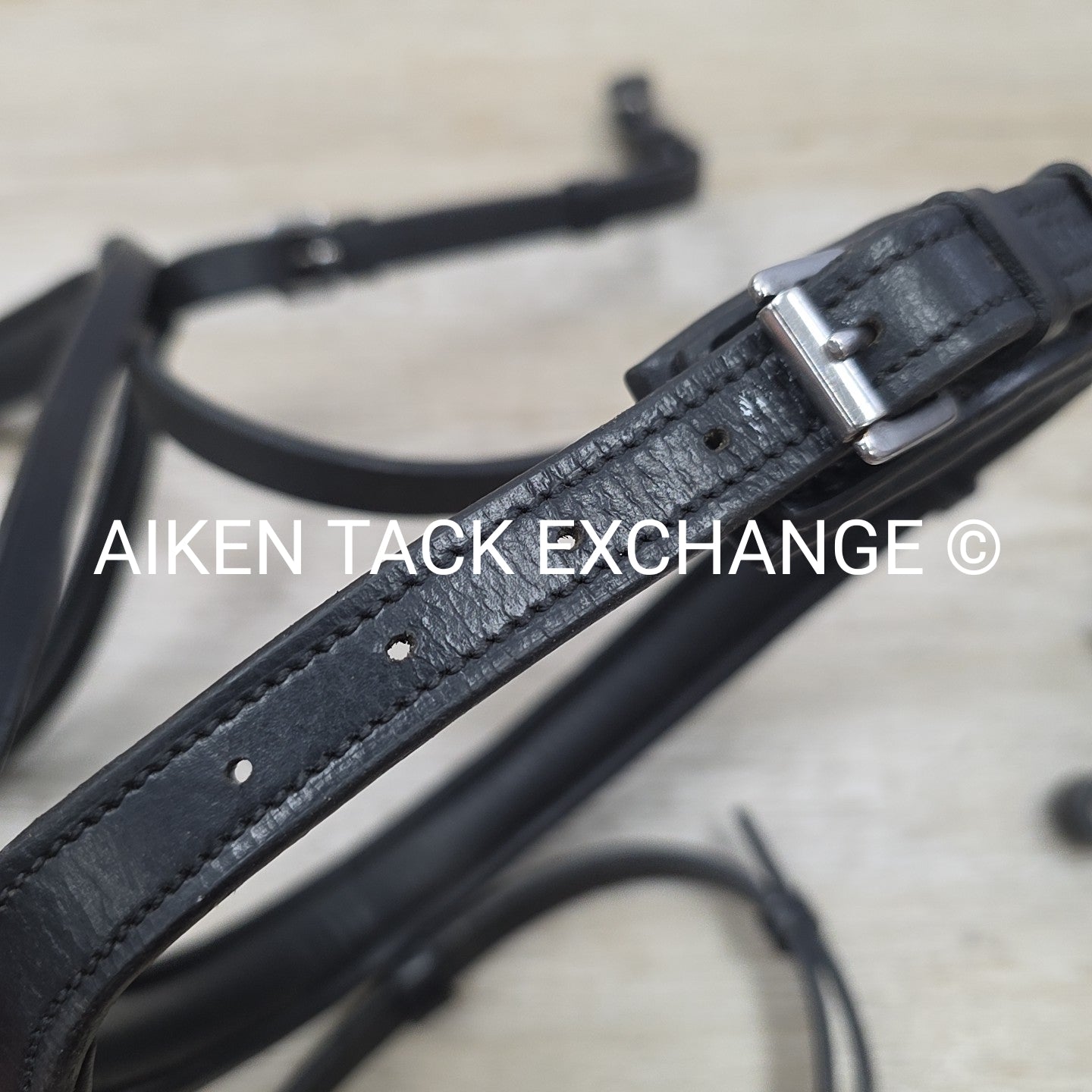 KL Select Black Oak Juniper Dressage Bridle with Reins, Black,  Size Full