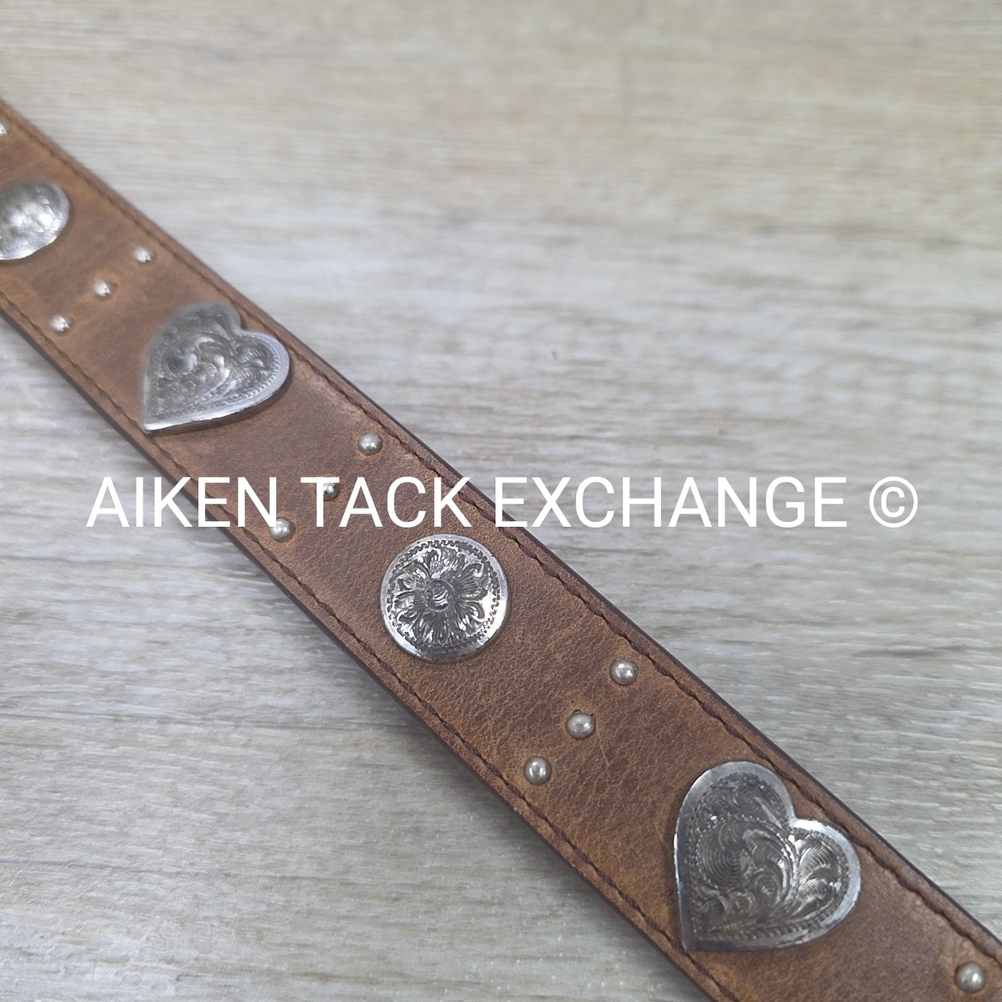 Ariat Heart Shaped Concho Belt, Size 28
