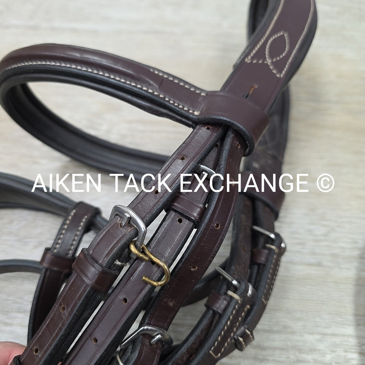 KL Select Black Oak Tupelo Bridle with Matching Laced Reins, Brown, Size Full