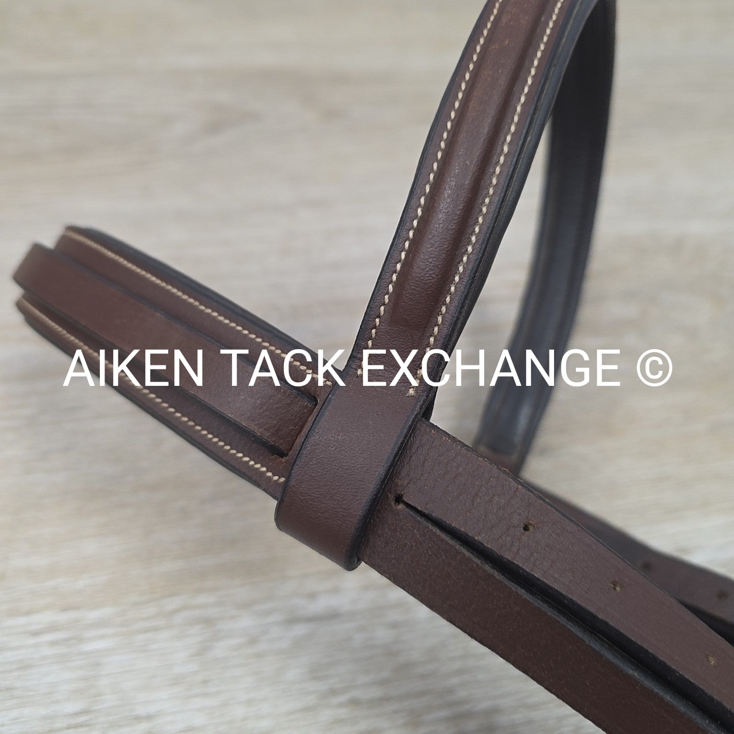 Fancy Stitched Bridle, No Reins, Brown, Size Full