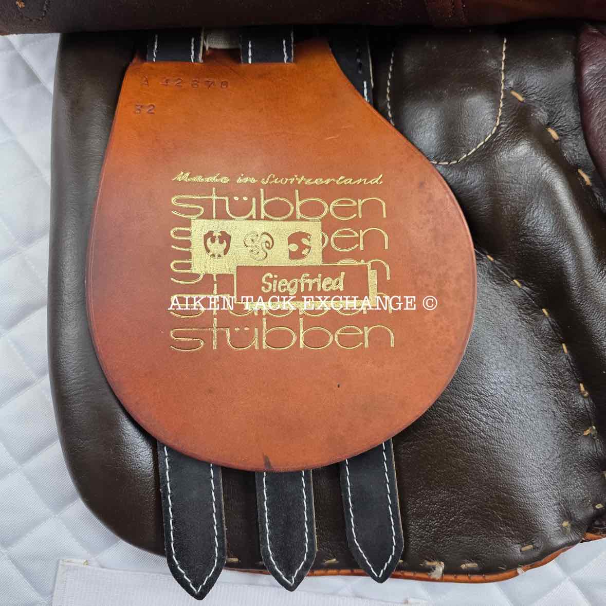 Stubben Siegfried Saddle, 17" Seat, 32cm Tree - Wide, Wool Flocked Panels