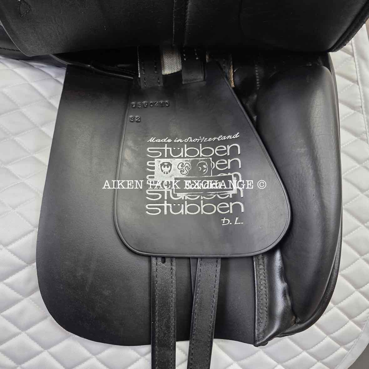 2004 Stubben Scandica DL Dressage Saddle, 17.5" Seat, 32cm Tree - Wide, Wool Flocked Panels
