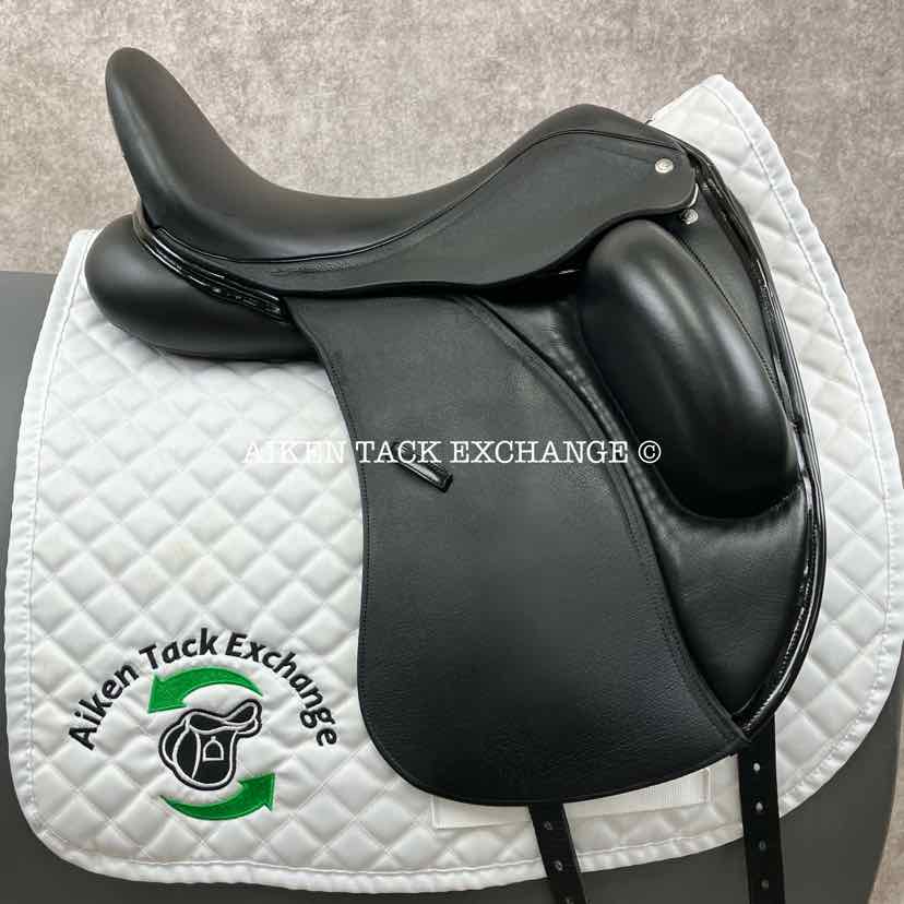 2023 Custom Saddlery Wolfgang Gemini R Monoflap Dressage Saddle, 17.5" Seat, Adjustable Tree, Wool Flocked Panels