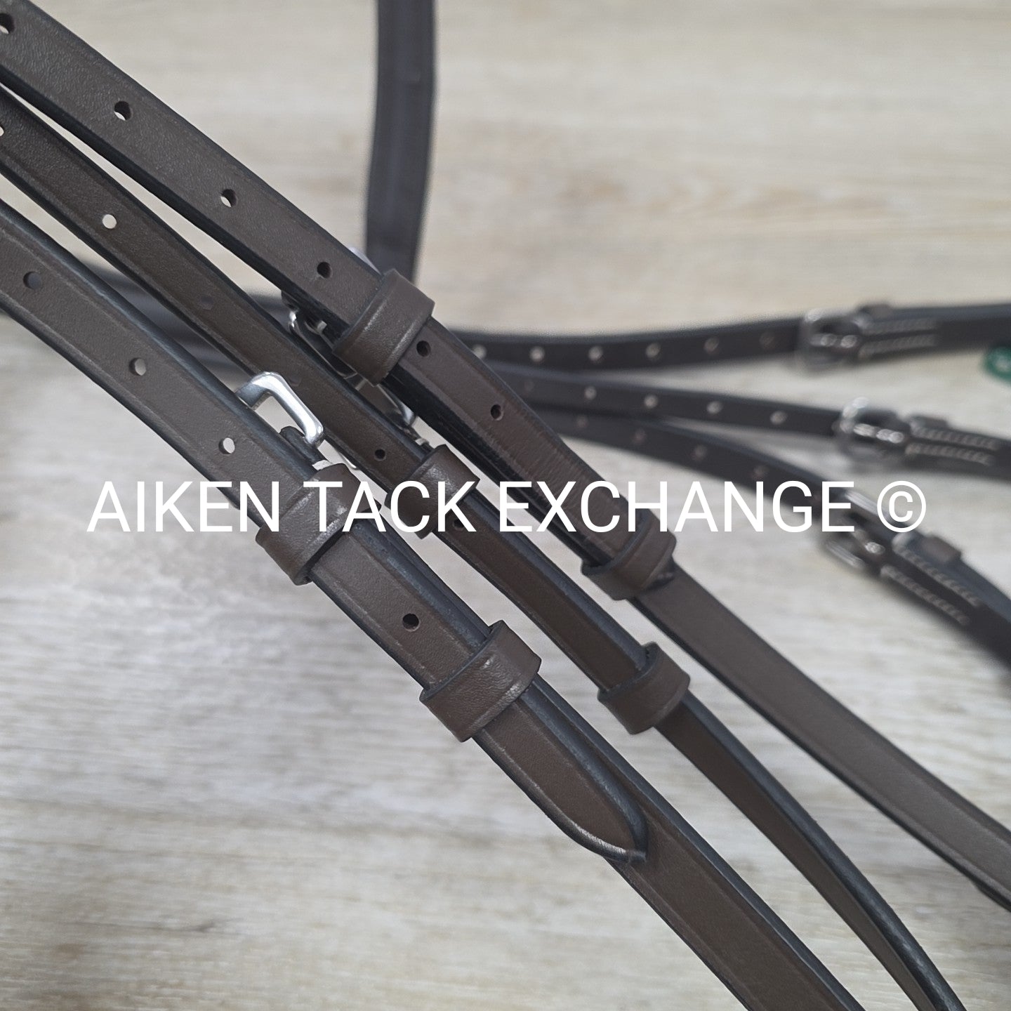 HDR Pro Mono Crown Flash Bridle with Rubber Reins, Havana, Oversize