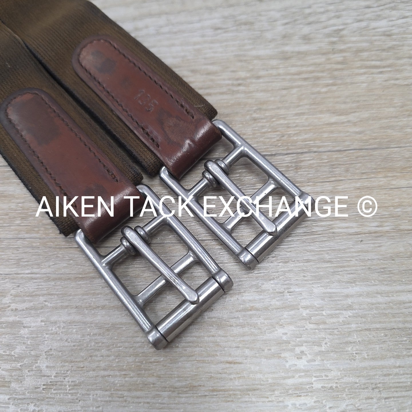 ThinLine Long Girth with Double End Elastic, Brown, 52"