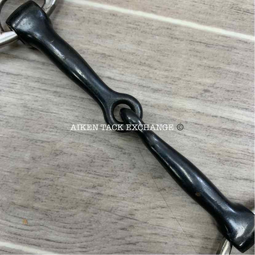 Trammell Sweet Iron Single Joint Fixed Cheek Beval Loop Gag Bit 4.5"