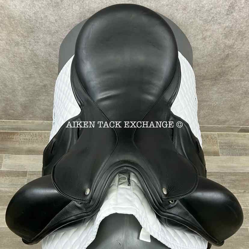 **SOLD** 2020 Custom Saddlery Icon Coda W Monoflap Dressage Saddle, 17.5" Seat, Adjustable Tree, Wool Flocked Panels