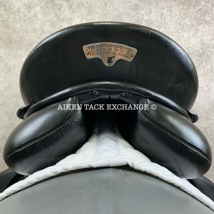 **SOLD** 2002 Kieffer Norbert Koof All Purpose Jump Saddle, 17" Seat, Wide Tree, Wool Flocked Panels