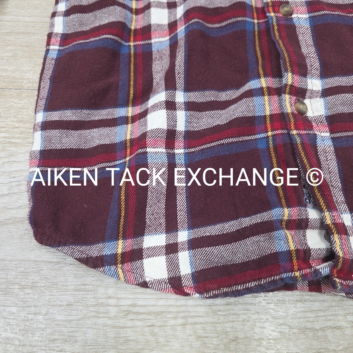 Children's Place Boys Flannel Long Sleeve Button Down Top, Size Medium