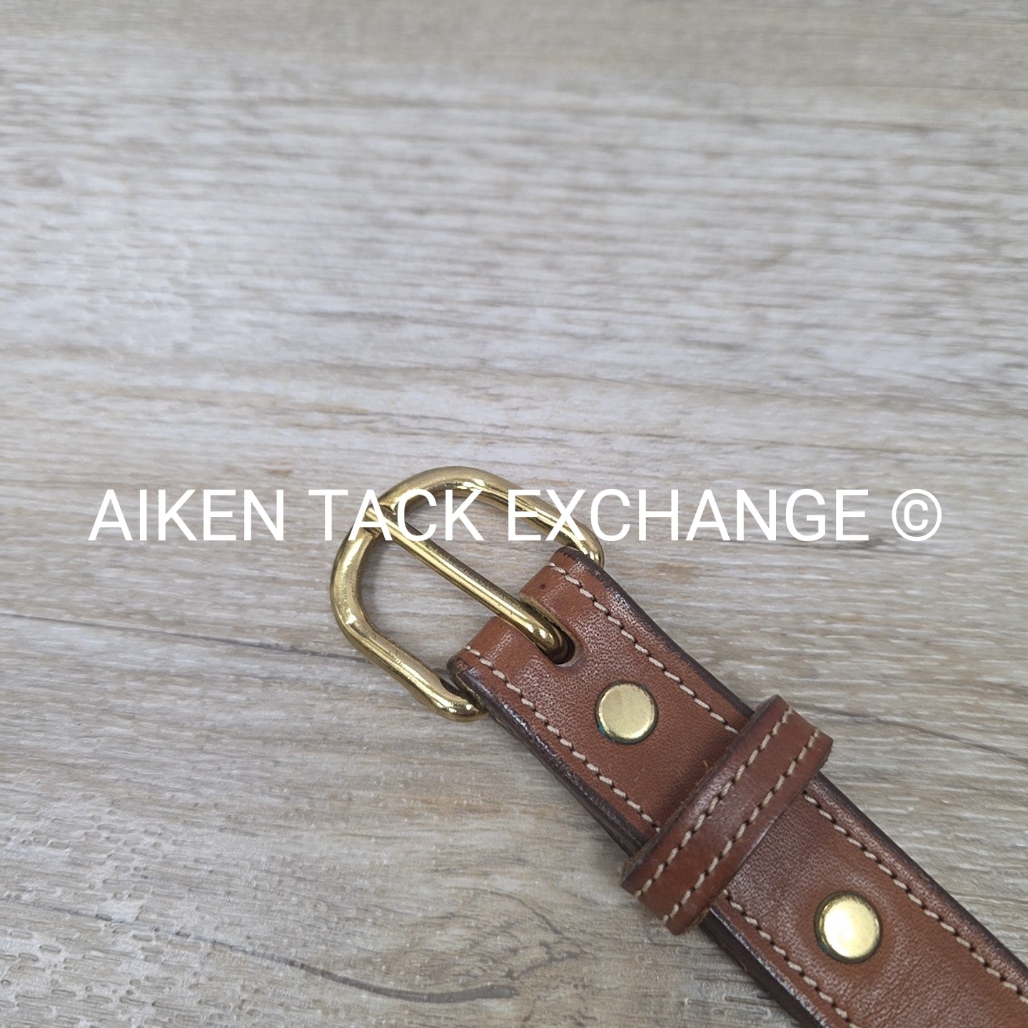 Tory Leather Clincher Brass Buckle Belt, 26"