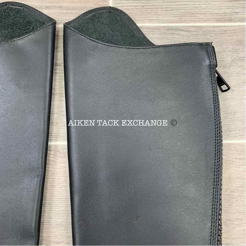 Huntley Equestrian Premium Leather Half Chap, Size X-Small Short