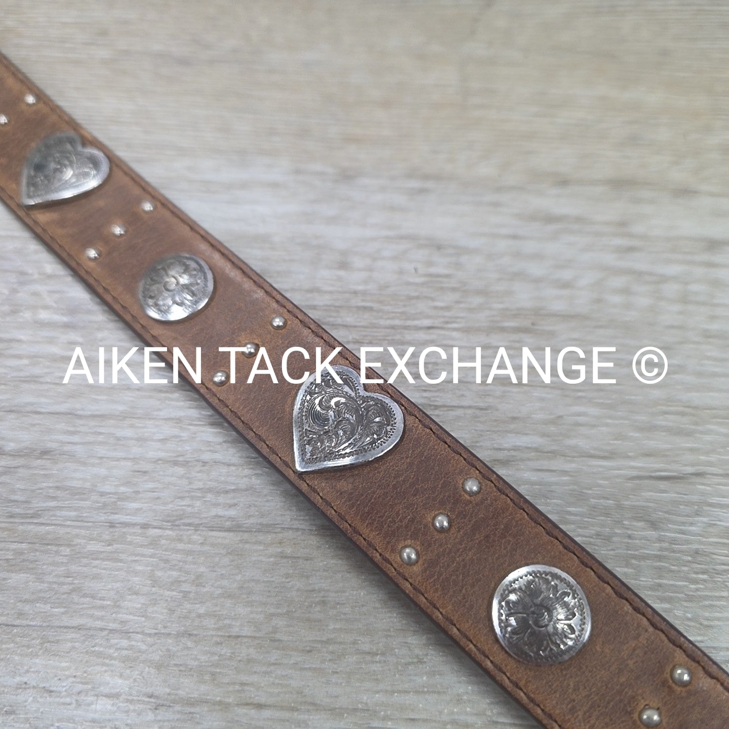 Ariat Heart Shaped Concho Belt, Size 28