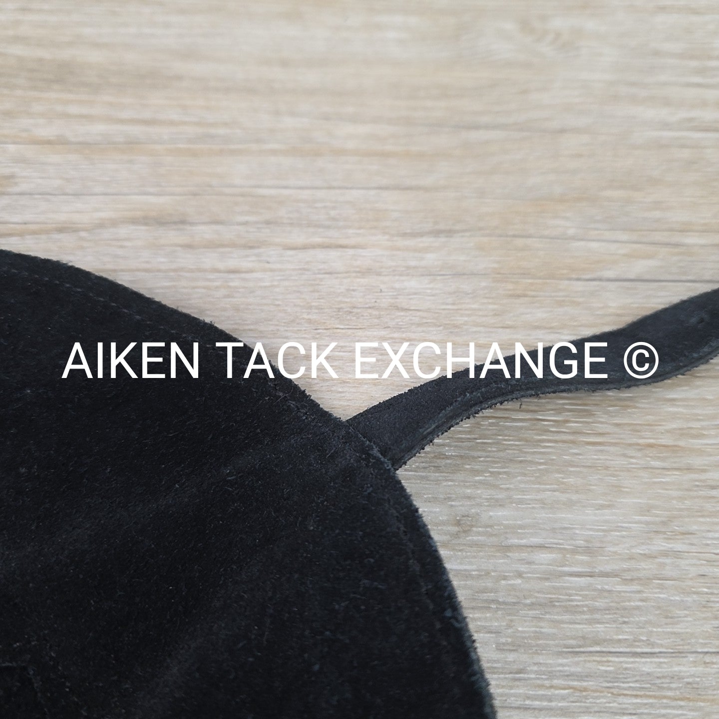 Suede Full Chaps with Fringe, Black, Size Small