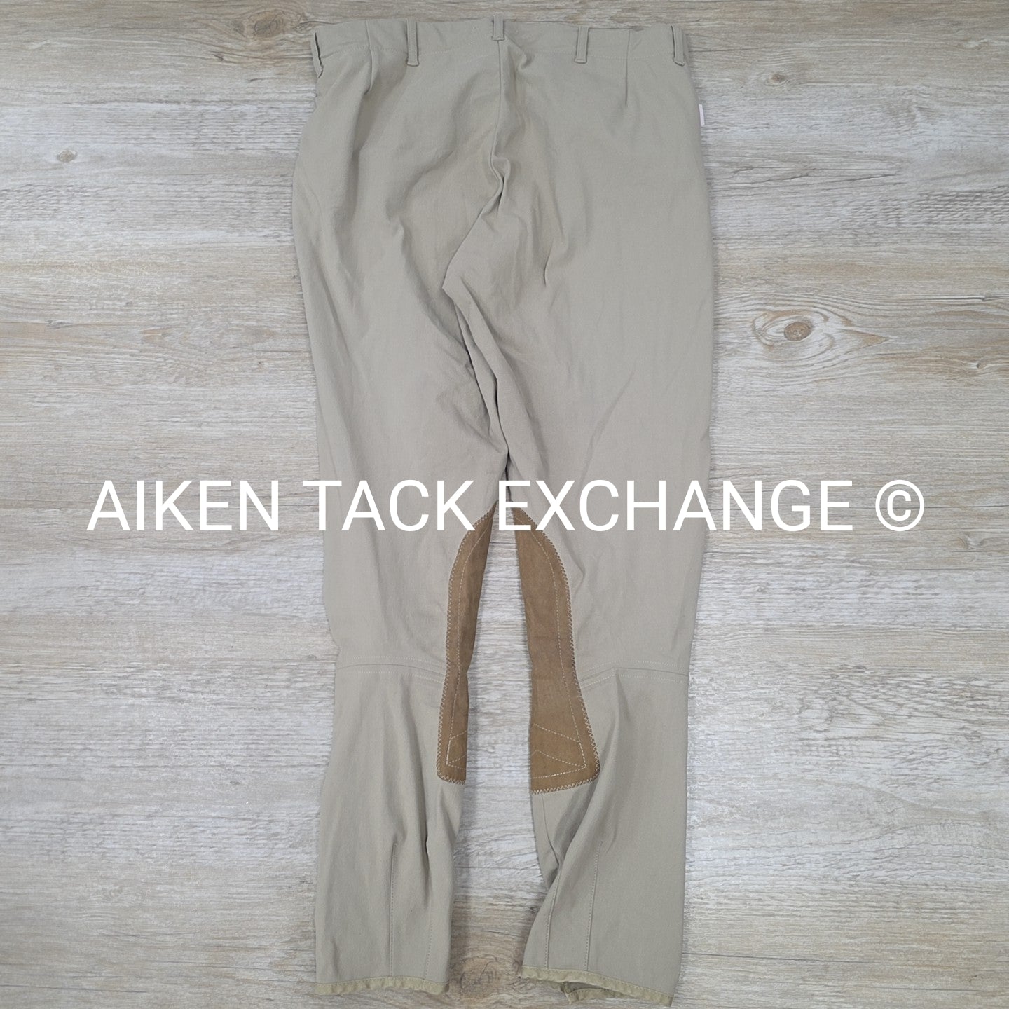 BARGAIN BUNDLE: 3 Pairs Tailored Sportsman Side Zip Knee Patch Breeches, Size 32
