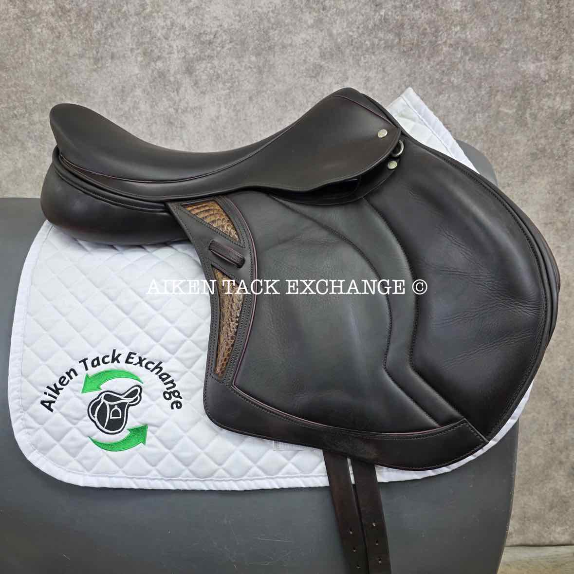 2021 Stackhouse Monoflap Jump Saddle, 18" Seat, Narrow Tree
