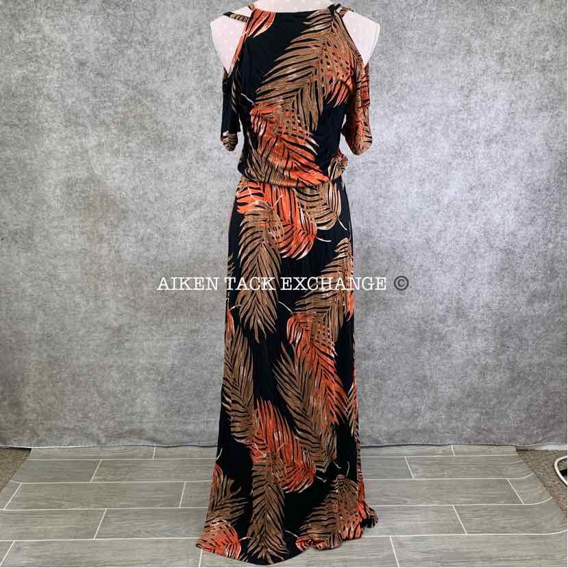 Lascana for Venus Tropical Cold Shoulder Maxi Dress, Women's Small