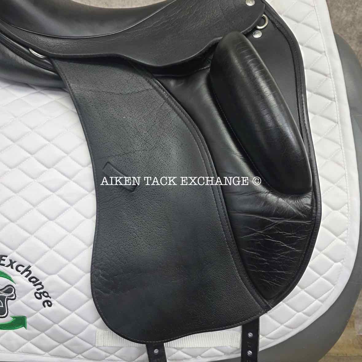 2019 Custom Saddlery Wolfgang Solo MKII Monoflap Dressage Saddle, 17" Seat, Adjustable Tree, Wool Flocked Panels