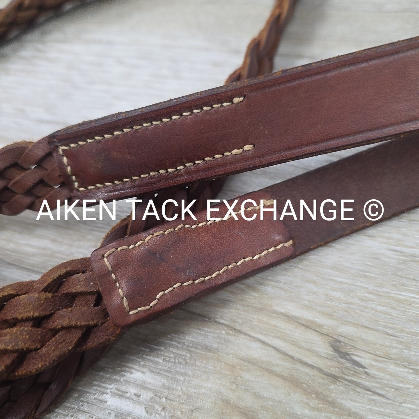 BARGAIN BUNDLE: 2 Pair Plaited Braided Reins, Brown