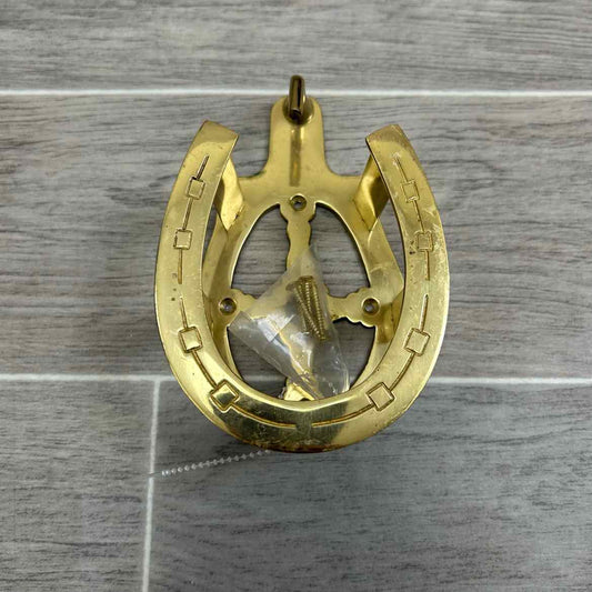 Brass Double Horseshoe Bridle Rack