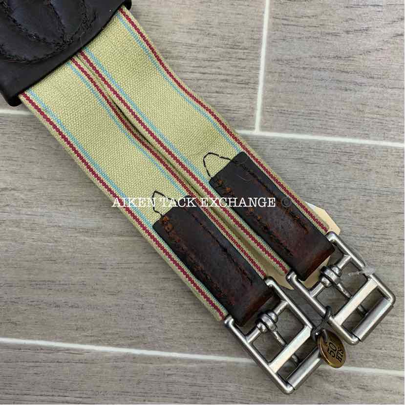 CWD Hunter Classic Leather Girth with Double End Elastic, Brown, 50"