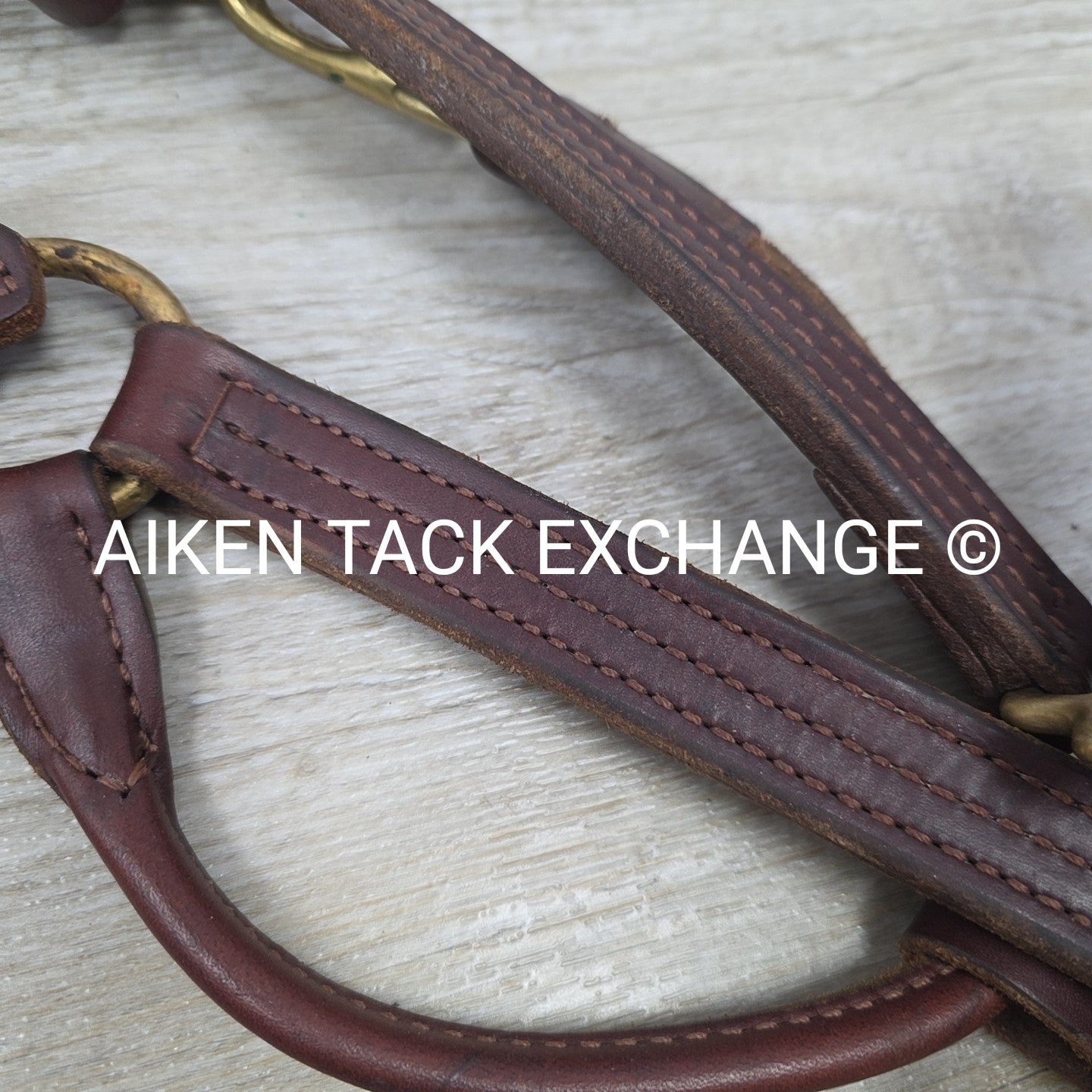 SmartPak Triple Stitch Leather Halter, Brown, Size Full