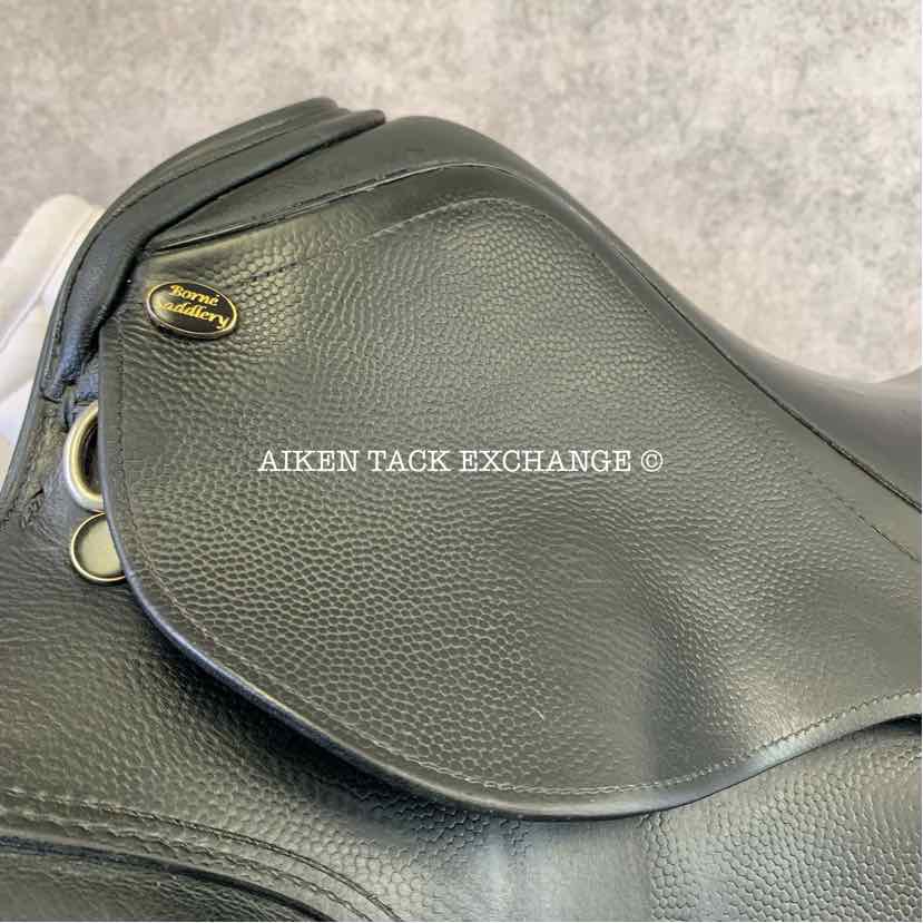 Borne Saddlery Olympia Dressage Saddle, 17.5" Seat, Medium Wide Tree, Wool Flocked Panels