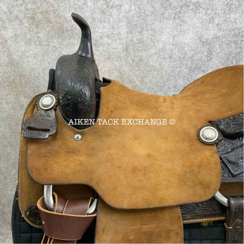 M.L. Leddy's Western Saddle, 16.5" Seat, Wide Tree - Full QH Bars