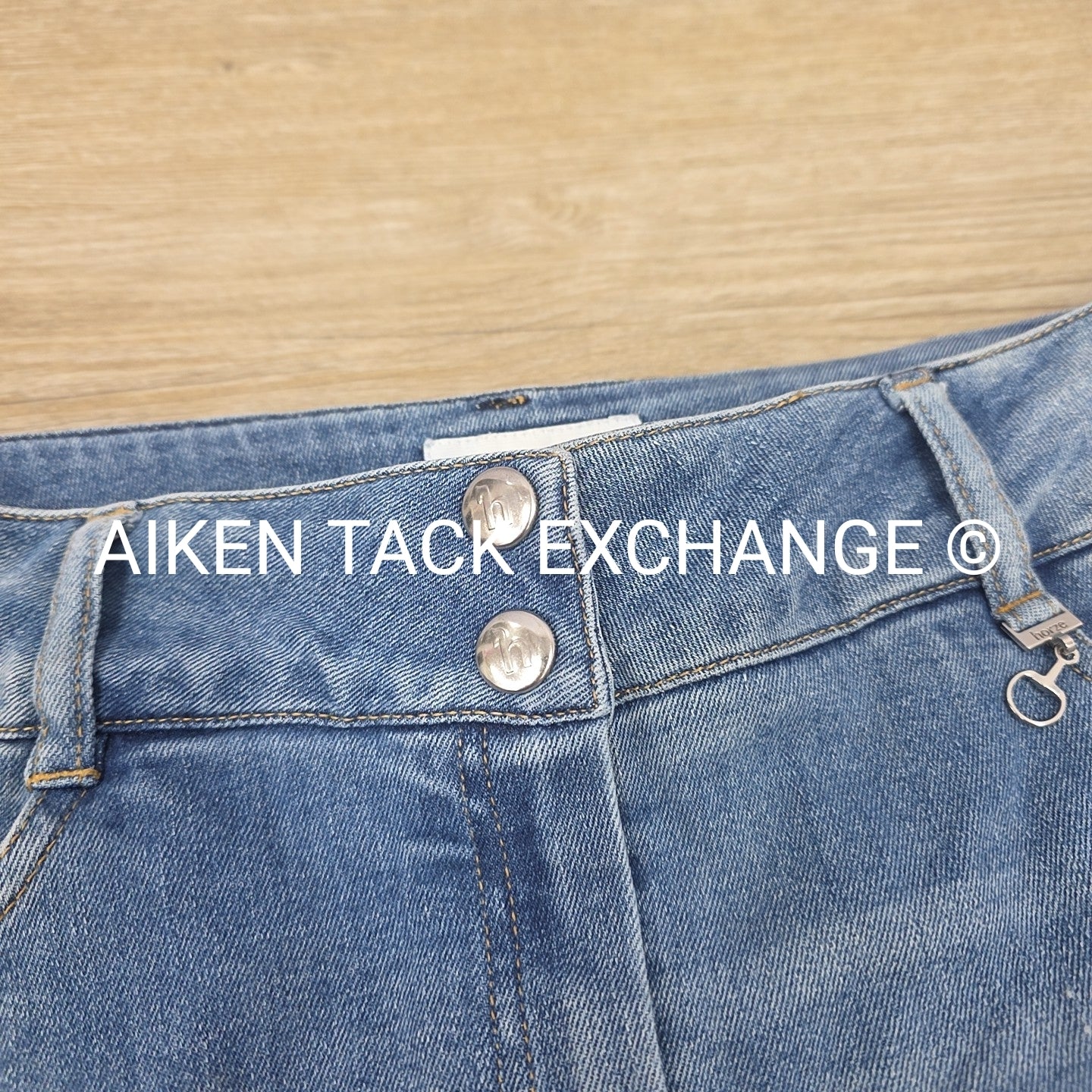 Horze Silicone Grip Full Seat Denim Breeches, Women's 28