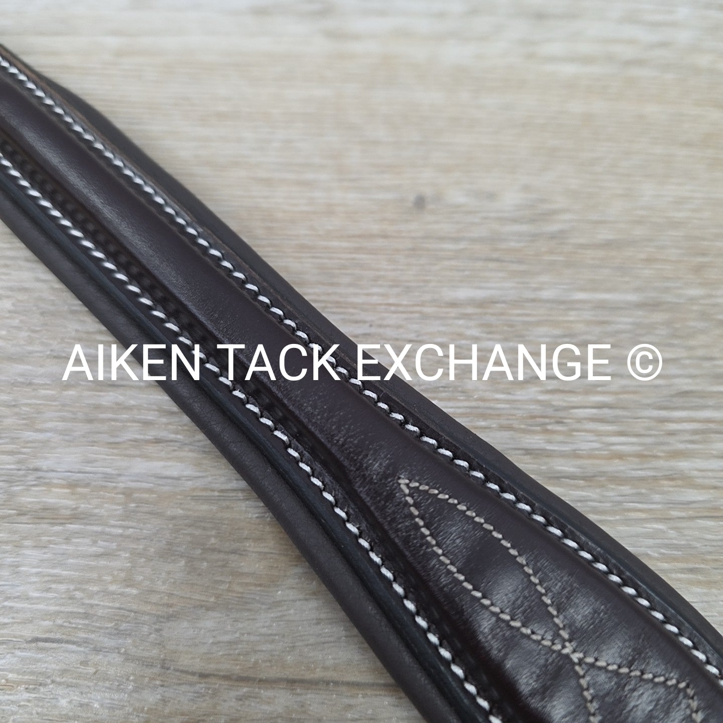 ExionPro Padded Fancy Stitched Raised Browband, Brown, 15"