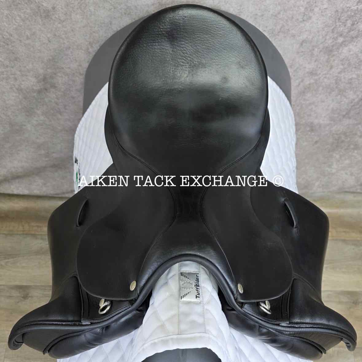 Roosli Pilatus Dressage Saddle, 17" Seat, Extra Short Flap, Medium Narrow Tree, Wool Flocked Panels